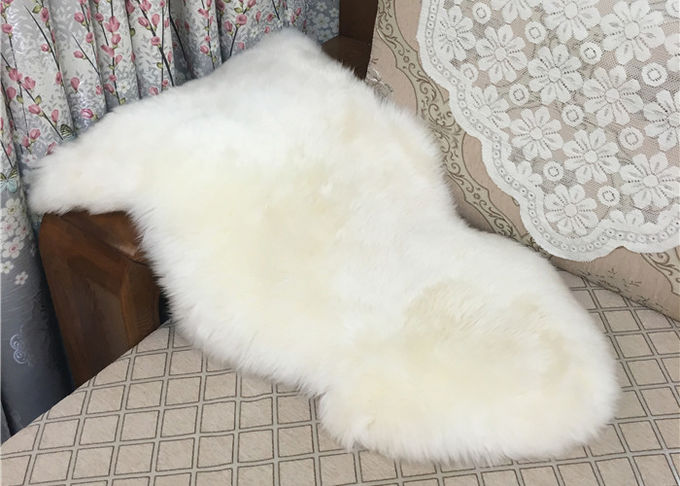 Elfenbein weiße Shearlings-australische Schaffell-Wolldecken-Antibeleg für Innenboden-Matten