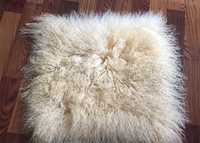 Mongolische Schaffell-Wolldecken-übergroße Wohnaccessoires-Tan-Farbwirklicher Tierpelz