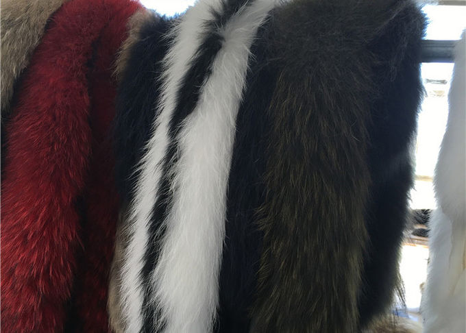 80*20cm abnehmbarer wirklicher Pelz-Kragen für Frauen-natürliche und gefärbte Farbe