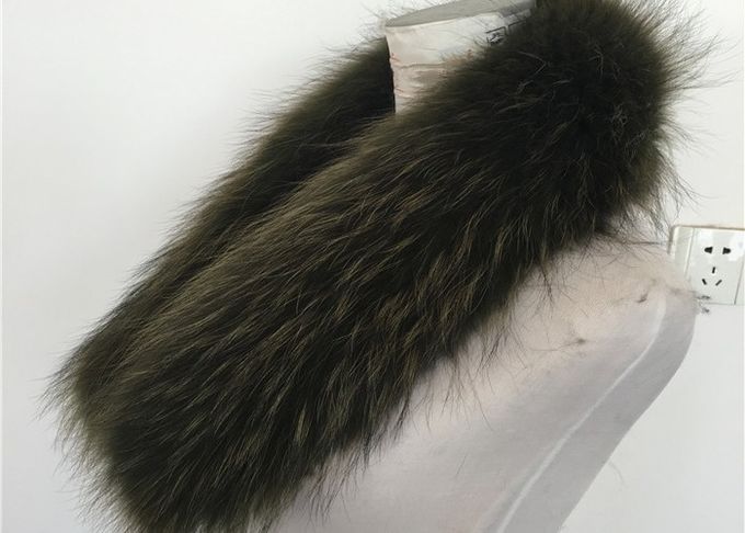 Umweltfreundlich richten Sie große Waschbär-Pelz-Kragen-die echte Schal-Verpackung 100% aus