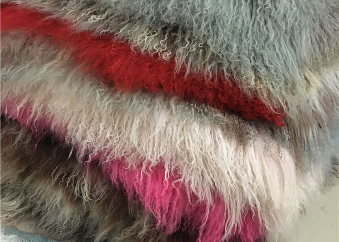 Wirkliche graue mongolische Schaffell-Wolldecke 20" X35“ für Hauptsofa-Wurfs-Abdeckungen